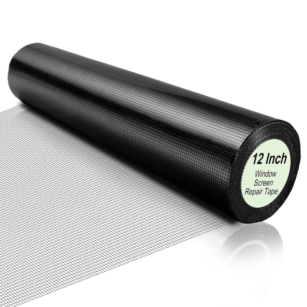 CroBlissful Extra Wide 5 inch x 20 ft Window Screen Tape Mesh Repair Strong Adhesive Waterproof Fiberglass Screen Repair Kit Patch for Window Door Tears Holes(Black)