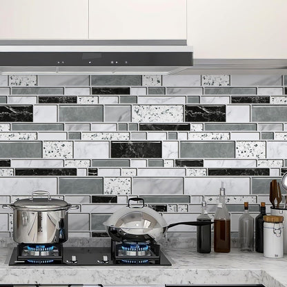 WENMER Peel and Stick Backsplash Wallpaper, Kitchen Backsplash Wallpaper, Kitchen Peel and Stick Wall Paper, Tile Contact Paper for Countertop, Bathroom 17.7"x 78.7"