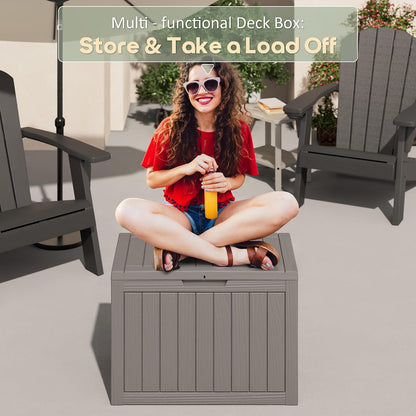 KAMABOKO 31 Gallon Outdoor Storage Box, Resin Deck Boxes Indoor and outdoor, Waterproof Storage Box Lockable Lid for Garden Tools, Package Delivery, Pool Supplies, Patio Cushions, Black