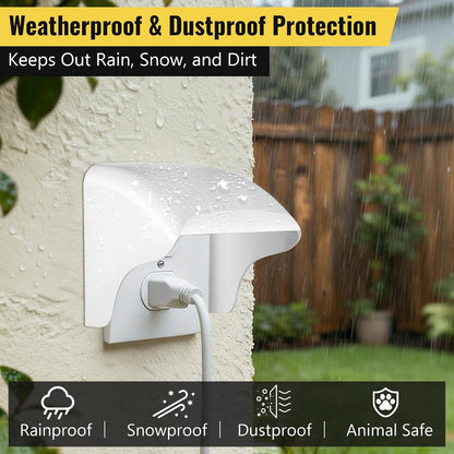 1 Pack Outdoor Waterproof Outlet Cover, Weatherproof Electrical Outlet Cover for Single Gang Duplex Receptacle (NEMA 5-15R), 2.6" x 3.2" Outside Socket Plug Protector (Gray)