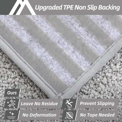 COSY HOMEER Edging Stair Treads Non-Slip Carpet Mat 28inX9in Indoor Stair Runners for Wooden Steps, Edging Stair Rugs for Kids and Dogs, 100% Polyester TPE Backing(4pc, Beige)