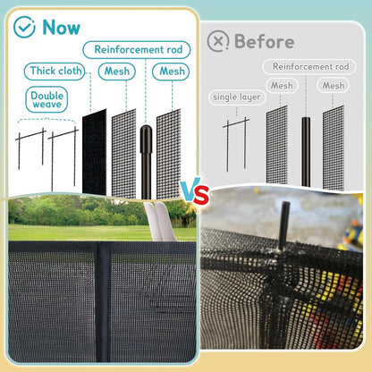 200'' Retractable Baby Gates Extra Wide,34" Tall Retractable Dog Gate for Doorways,Extra Long Retractable Baby Gate for Stairs,Kitchen,Indoor/Outdoor Retractable Gate with Fiberglass Reinforcement Rod