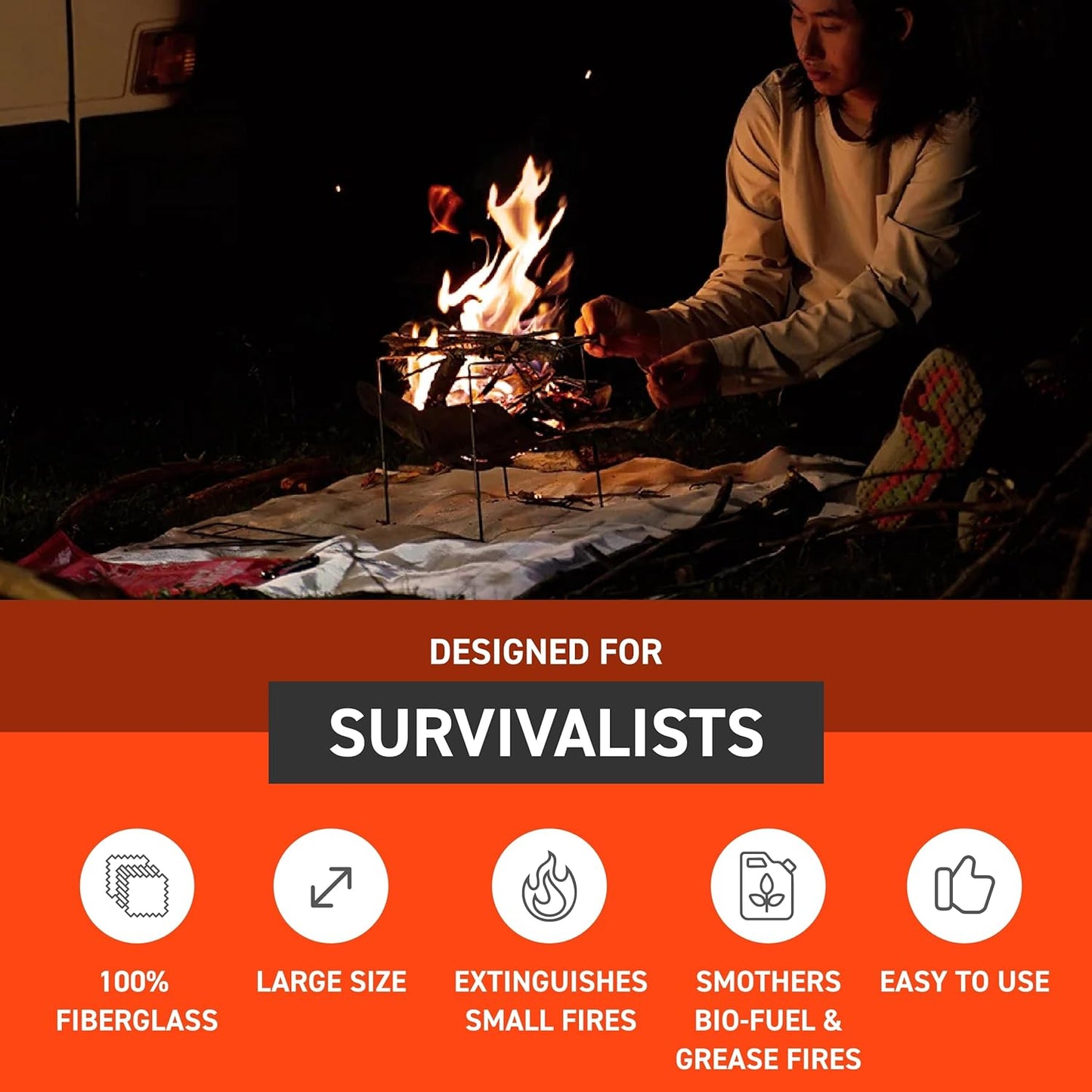 Survive Outdoors Longer Emergency Fire Safe Fire Blanket