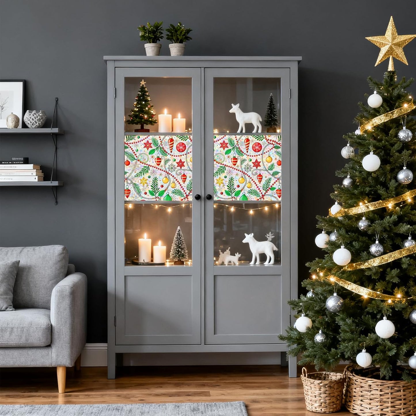 SOMWISE Frosted Glass Window Film, Heat Insulation, UV Block, Anti-Glare, One Way Privacy Tint, Static Cling for Home Bathroom Door, Renter Friendly, Day & Night Privacy