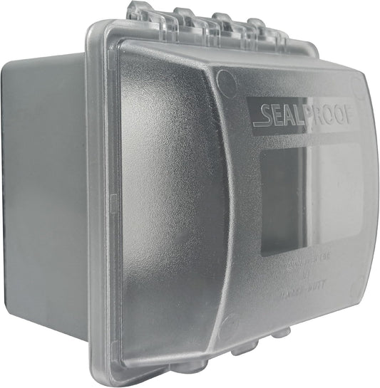 Sealproof 2-Gang Weatherproof In Use Outlet Cover | Two Gang Outdoor Plug and Receptacle Protector, Lockable, UL Extra Duty Compliant, 45 Configurations