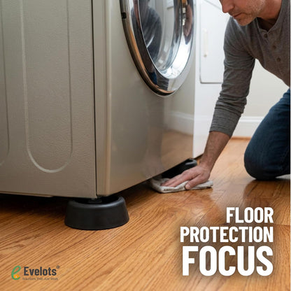 Evelots Anti Vibration Pads for Washing Machine - 8 Pack - Washer Dryer Pedestal Pads - Noise Dampening Support - Floor Protection - Stabilize Washer and Dryer