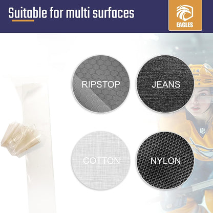 EAGLES Hockey Tape Multipurpose Cloth Tape Roll for Lacrosse Baseball & Softball Bats, Rackets, Pullup Bars, Gardening Tools, Sports Gift Perfect for Wrist, Ankle, Foot, Knee and Hand Taping (Clear)