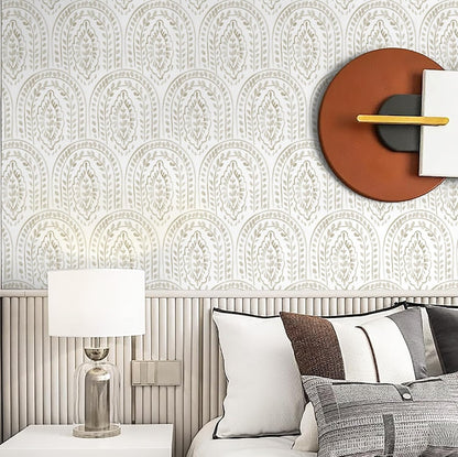 EeeComing Peel and Stick Wallpaper Boho Modern Wall Paper Peel and Stick Removable Contact Paper Self Adhesive Wallpapers for Bedroom and Bathroom Wallpaper Cabinet Shelf Liner Vinyl 118.1 "x17.3
