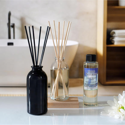 Urban Naturals Smoked Vanilla Reed Diffuser Set with Vanilla Bean, Sandalwood & Leather | Made in the USA - Colors B
