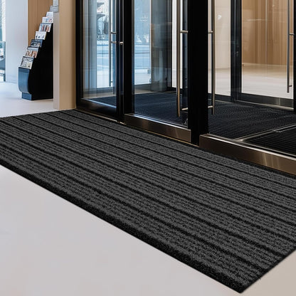 Outdoor Front Door Mat 32" x 48", Dirt Trapping Outside Entrance Rug, Non Slip Shoe Scraper, Heavy Duty Commercial Rug for Patio, Garage, Traffic Area, Office, Roll Packing