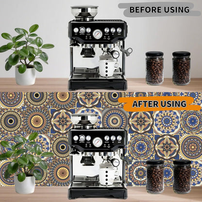 PVC Peel and Stick Tile Stickers 24Pcs Waterproof Removable Backsplash Wall Decals Self-Adhesive Subway Stickers for Kitchen Bathroom RV Instant DIY Upgrade Sticker (Style D, 3.94 x 3.94 Inch)