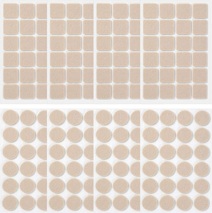 192Pcs Felt Furniture Pads Non Slip Chair Leg Pads Self Adhesive Felt Bumpers Chair FeltPad Chairs Leg Floor Protectors Furniture Sliders Cabinet Door Pad for Kitchen Cabinet Drawers Cupboards