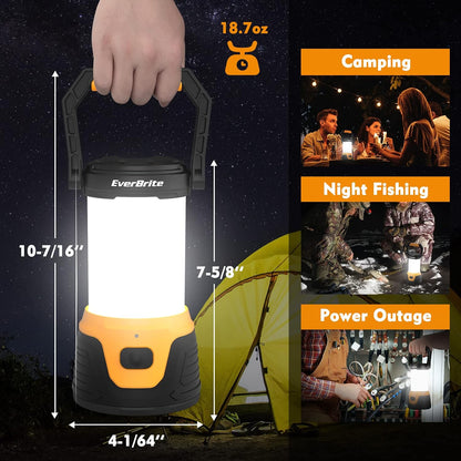 EverBrite Rechargeable LED Camping Lantern, 1000 Lumens, 5 Light Modes | 1000 Lumens, 5 Light Modes, USB-C Rechargeable, Long Runtime, Hanging Hook, Camping, Power Outages & Emergencies