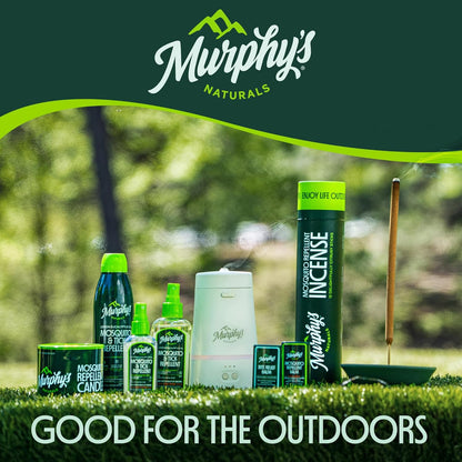 Murphy's Naturals Citronella Mosquito Repellent Incense Sticks, 24 Count | Bamboo-core sticks infused with citronella, rosemary, lemongrass, peppermint & cedarwood oils; 2+ hr burn for outdoor use