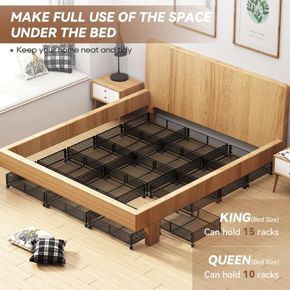 Under Bed Storage, Under the Bed Storage Containers with Wheels, Under Bed Shoe Storage Organizer Drawer for Bedroom Clothes Shoes Blankets -2Pack