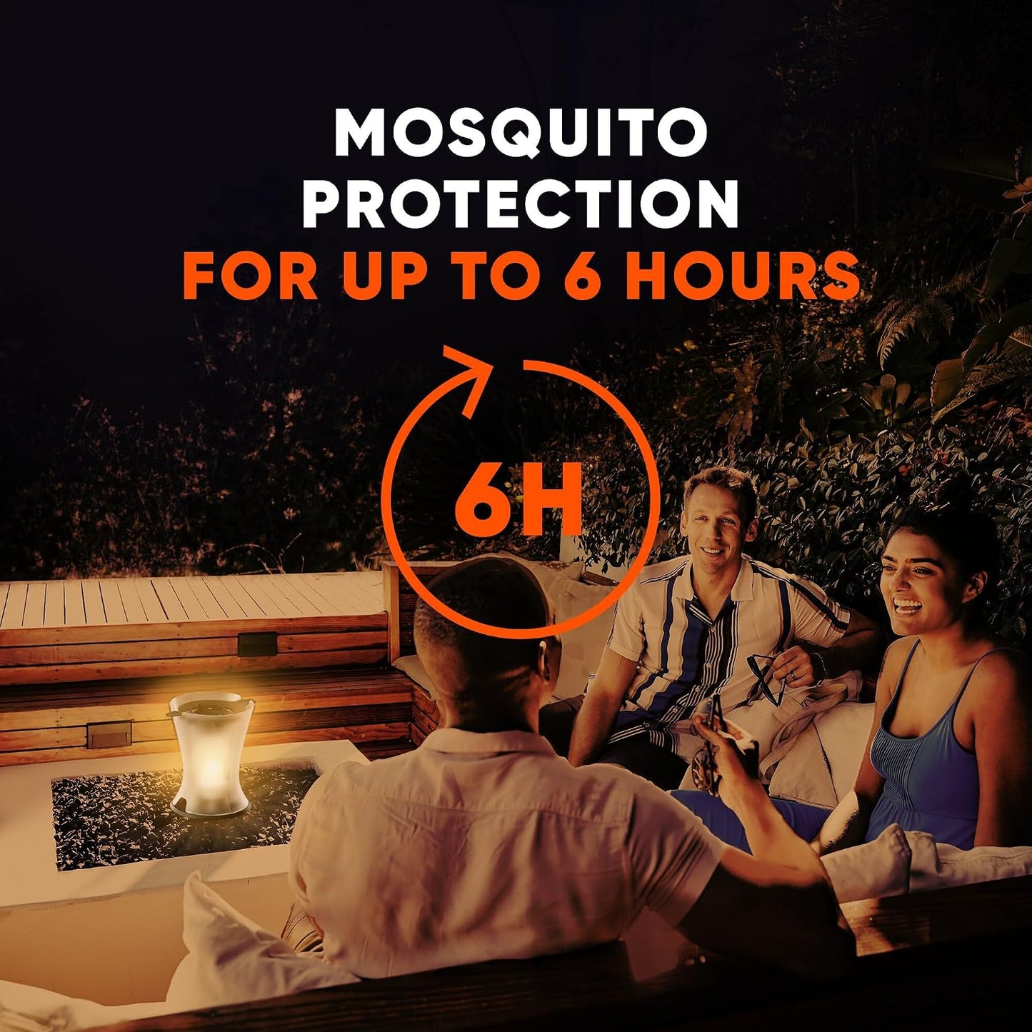 OFF! Refillable Mosquito Lamp, Repels Mosquitoes up to 10 x 10 feet, Protection for up to 6 Hours, 1 Count