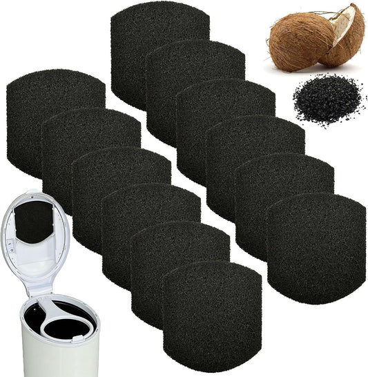 12PCS Activated Charcoal Filter Refills for Ubbi Diaper Pails | Odor Absorbers for Baby Diaper Trash Can, Air Fresher, Deodorizer, Odor Eliminator, Keep Air Fresh