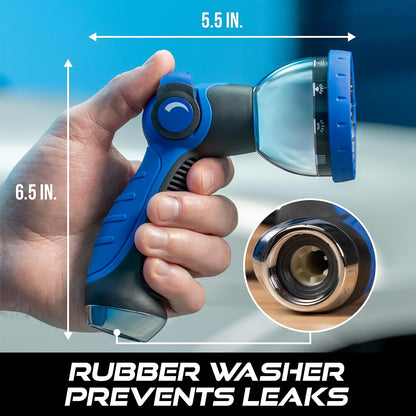 VIKING Hose Nozzle, Garden Hose Nozzle with 8 Spray Patterns, Adjustable and Heavy Duty for Washing Car, Watering Plants, Washing Pets, and Home Use