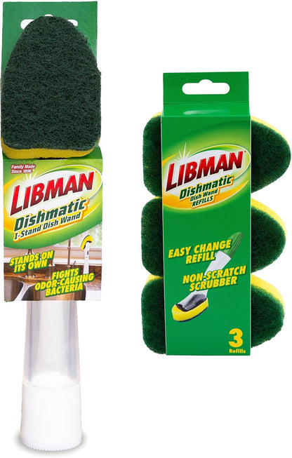 Libman Heavy Duty Scrub Brush Kit | Cleaning Brushes for Household Use | Tub Scrubber | Easy Grip Scrub Brush | Big Job Kitchen Brush | Dual Sided Tile & Grout Brush | 3 Different Brushes Included