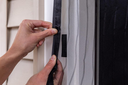 Duck Brand Hands-Free Magnetic Screen Door for Standard Width Door - Mesh Patio Door and Bug Screen with Magnets - 39 x 86 Inches, Black