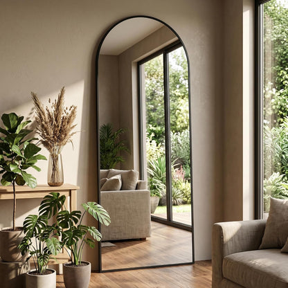 59"x16" Floor Mirror Full Length, Arched Full Length Mirror with Stand, Full Body Mirrors for Bedroom Living Room or Cloakroom Gold
