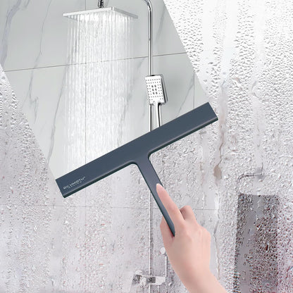 Shower Glass Cleaner Squeegee, 9 Inch Width Silicone Bathroom Squeegee for Shower, Glass, Car Window, Mirror - Green