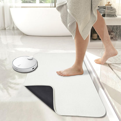 Bath Mat,Ultra Thin Bathroom Rugs,Rubber Bath Mats for Bathroom,No Slip Bath Rugs,Quick Dry,Machine Washable,Low Pile,Absorbent,Shower Outside,Sink,Home Decor Accessories.Grey,1'5"x2'3"(17x27Inch)