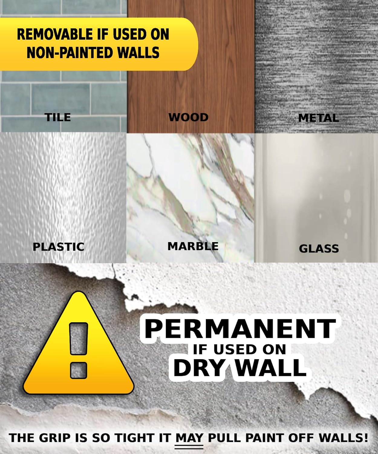 Insanity Thin Double Sided Tape Heavy Duty, Removable Nano Mounting Tape Safe for Walls & Floors, Traceless Adhesive Strip, Weatherproof, Strong Hold for Hanging Pictures, Posters & Doorbell Cameras