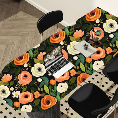 Danodoi Yellow Floral Wallpaper Peel and Stick Vinyl Wallpaper Stick and Peel Colorful Contact Paper for Cabinets Waterproof Self Adhesive Wall Paper for Kitchen Countertop Wall 17.5" x 118"