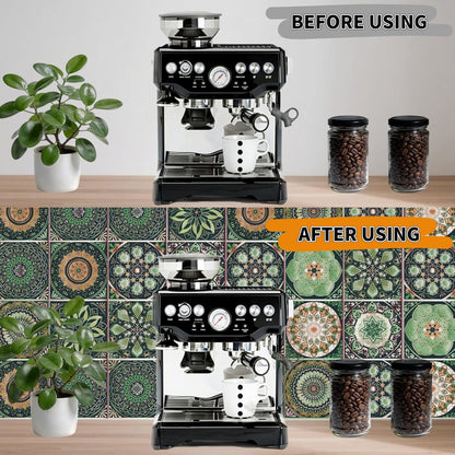 PVC Peel and Stick Tile Stickers 24Pcs Waterproof Removable Backsplash Wall Decals Self-Adhesive Subway Stickers for Kitchen Bathroom RV Instant DIY Upgrade Sticker (Style D, 3.94 x 3.94 Inch)