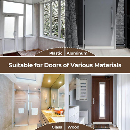 Door Draft Stopper, Ohuhu 39"L x 2"W Silicone Weather Stripping Under Door Seal for Exterior Interior Doors, 1" Widened Strong Adhesive, Soundproof Door Sweep Strip to Block Cold, Noise, Light Pests