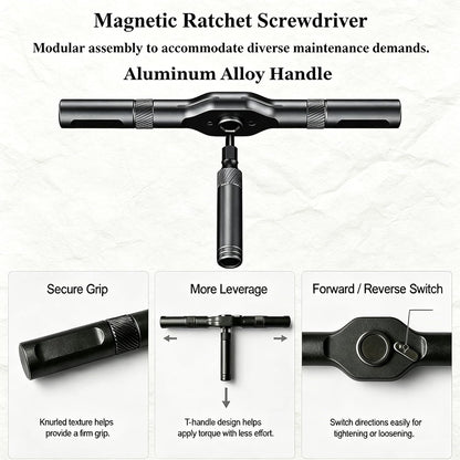 42 in 1 Magnetic Ratcheting Screwdriver Set with T-Handle, Multi-Bit Repair Tool Kit with Compact Case for Electronics, Appliances, Computer, Doorbell, Laptop, Furniture & Home Repair