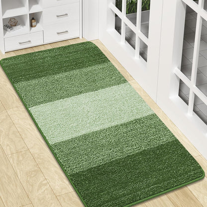 Kitinjoy Indoor Outdoor Door Mat, 32x20 Non-Slip Absorbent Dirt Trapper, Low-Profile Washable Inside Entrance Front Floor Mat, Sturdy Soft Entry Doormats for Entryway, Grey