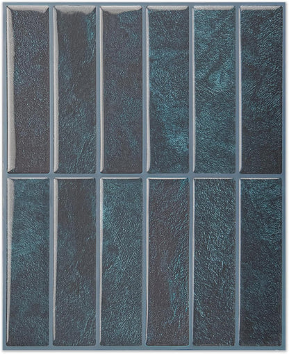 LONGKING Marble Peel and Stick Backsplash for Kitchen, 3D Adhesive Tile Backsplash for Kitchen, Bathroom, Wall Tile, 10 Sheets, 12" x 12"