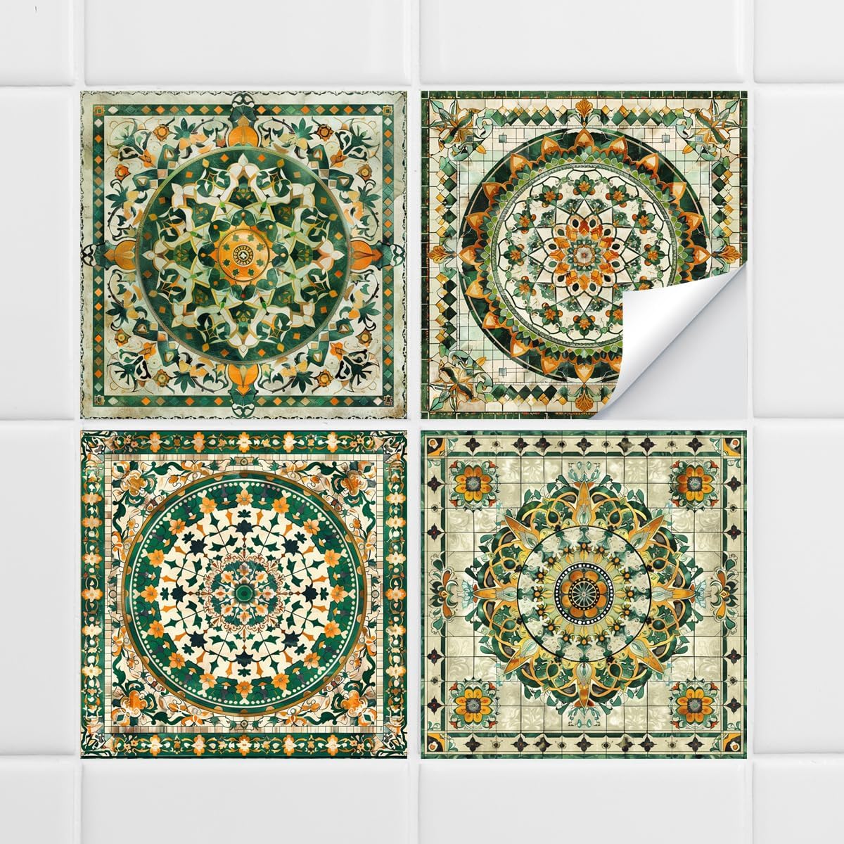 10-Pack Peel and Stick Backsplash Tiles, 7.87”x7.87” Waterproof Vinyl Self-Adhesive Wall Tiles, Easy DIY No-Grout Wall Covering for Kitchen, Bathroom, Apartment & RV