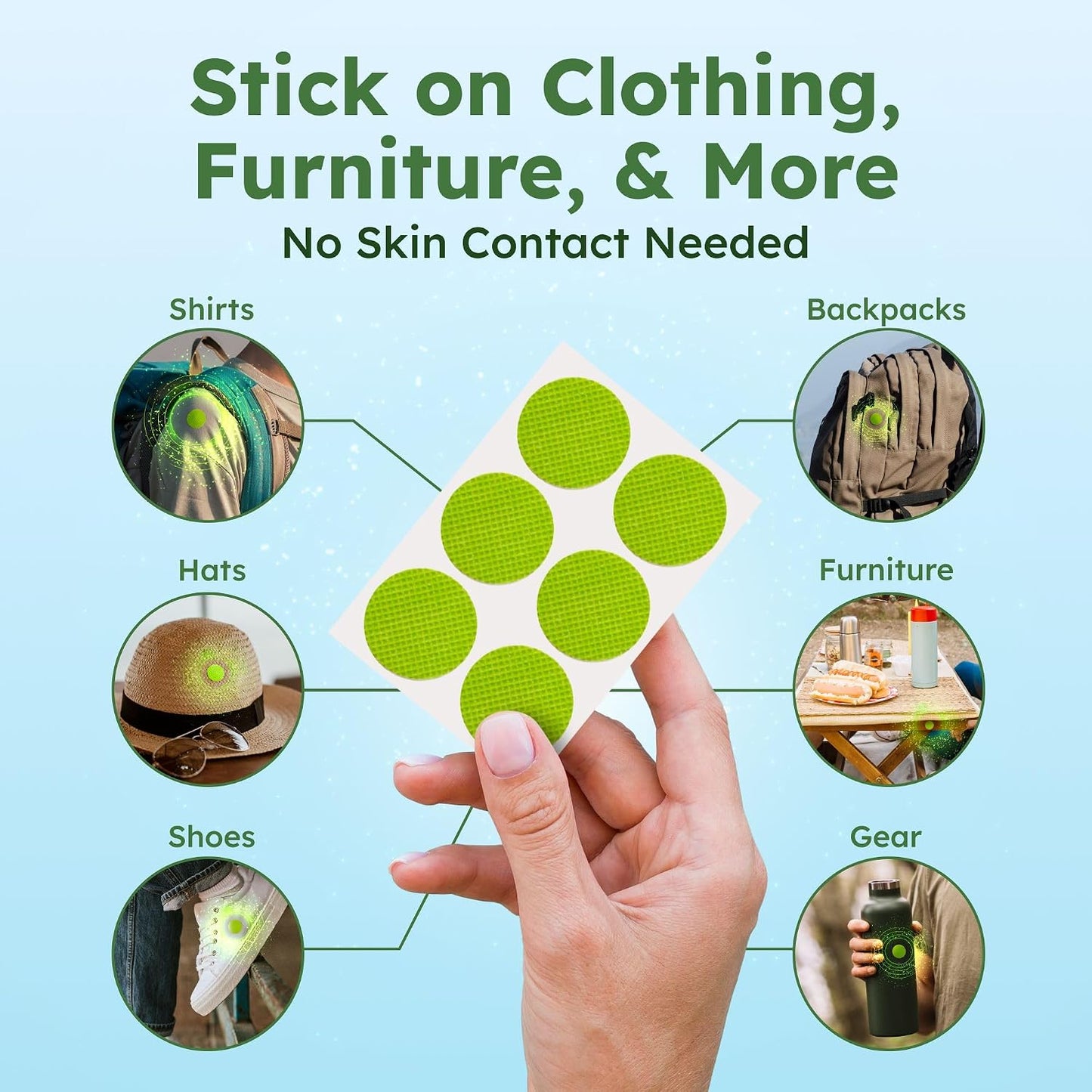 BugMD Mosquito Repellent Bundle: 78 Safe & Effective Squito Stickers and 10 DEET-Free Citronella Bracelets for Kids & Adults - Perfect for Camping, Beach, Hiking & Outdoor Adventures