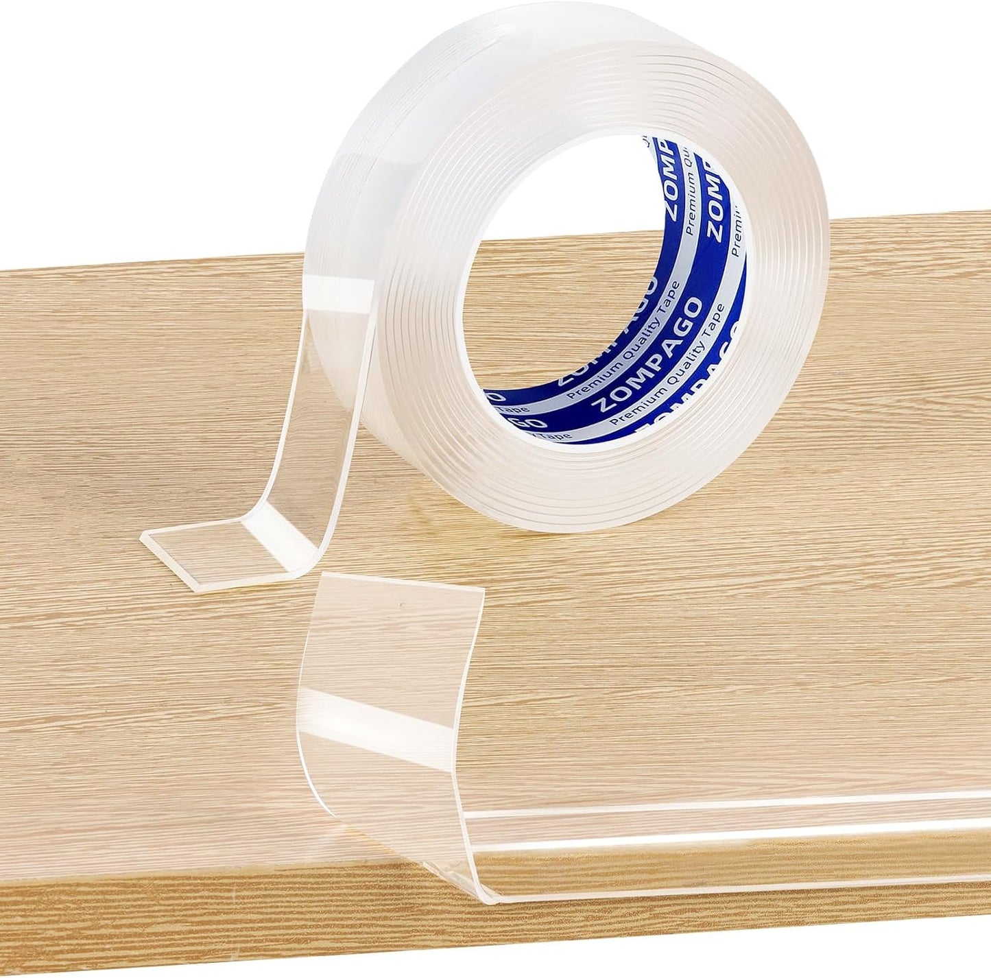 ZOMPAGO Baby Proofing Edge Protector Strip 1.4in x 13FT Clear Furniture Corner Guards for Toddlers Transparent Soft Sharp Edge Safety Bumpers Table Desk Fireplace Child Proof Protector Tape