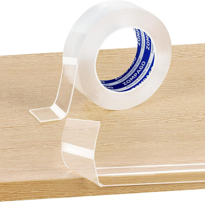 ZOMPAGO Baby Proofing Edge Protector Strip 1.4in x 13FT Clear Furniture Corner Guards for Toddlers Transparent Soft Sharp Edge Safety Bumpers Table Desk Fireplace Child Proof Protector Tape