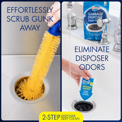 Mr. Scrappy Universal Garbage Disposal Brush, Sturdy Grip Handle, 11-Inches,Yellow