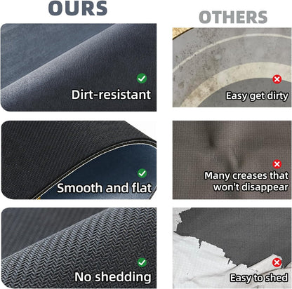 TYUU Bath Mat, Bathroom Rugs Non Slip Washable Thin Absorbent Quick Dry Bath Mat Fits Under Door Bathroom Floor Mat Perfect for Bath, Shower, or Sink 16"x24" Dark Grey