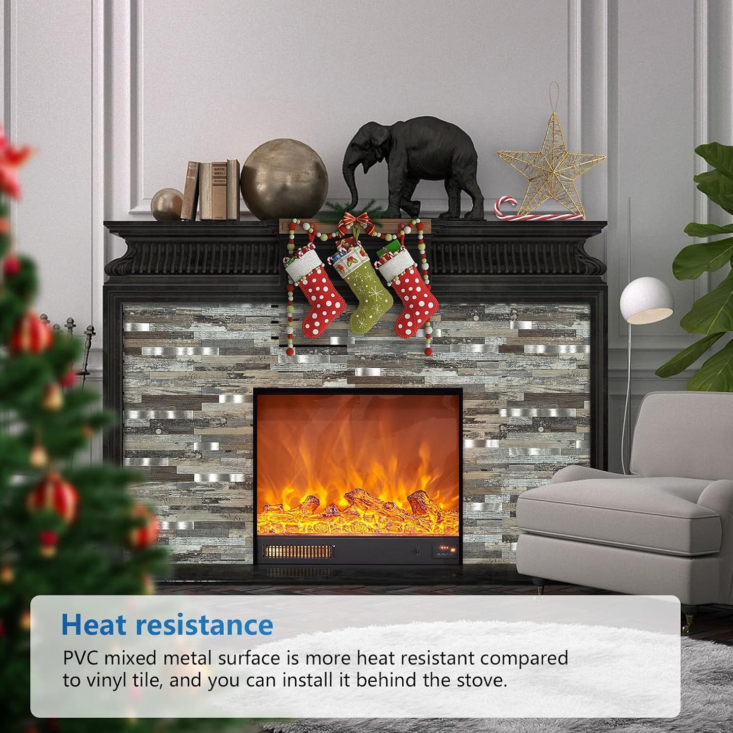 Midcard 20 Sheet Peel and Stick Backsplash, White Marble PVC Wall Tile for Kitchen Backsplash
