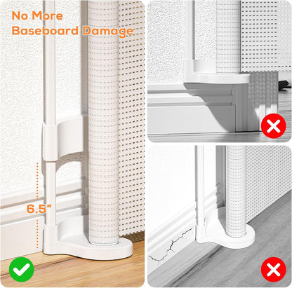 Retractable Baby Gate for Stairs, 42" Tall X 200" Wide Mesh Dog Gate Indoor, Child Gate for Doorways, Hallways, Deck, Indoor Outdoor Pet Baby Safety Essentials for Home, Black