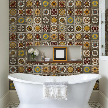 Peel and Stick Backsplash Tile Sticker for Kitchen and Bathroom Walls - 24 Removable 5.9"x5.9" Tiles, Waterproof