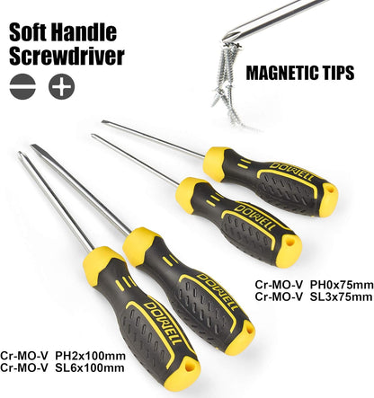 DOWELL Tool Set Tool Kit Homeowner Tool Set Wrench Pliers Screwdriver Set Repair Tool Kit