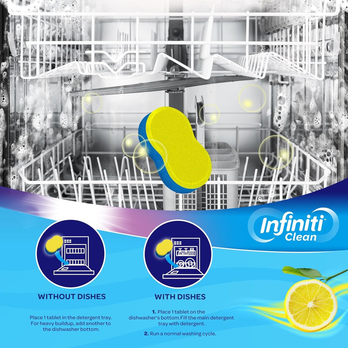Washing Machine & Dishwasher Cleaner Tablets Bundle - 48 Pack Deep Cleaning Deodorizing Tablets - Septic Safe Limescale Remover for Top/Front Load Washers & All Dishwasher Models - HE Compatible 1 Yea