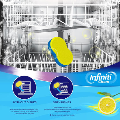 Washing Machine & Dishwasher Cleaner Tablets Bundle - 48 Pack Deep Cleaning Deodorizing Tablets - Septic Safe Limescale Remover for Top/Front Load Washers & All Dishwasher Models - HE Compatible 1 Yea