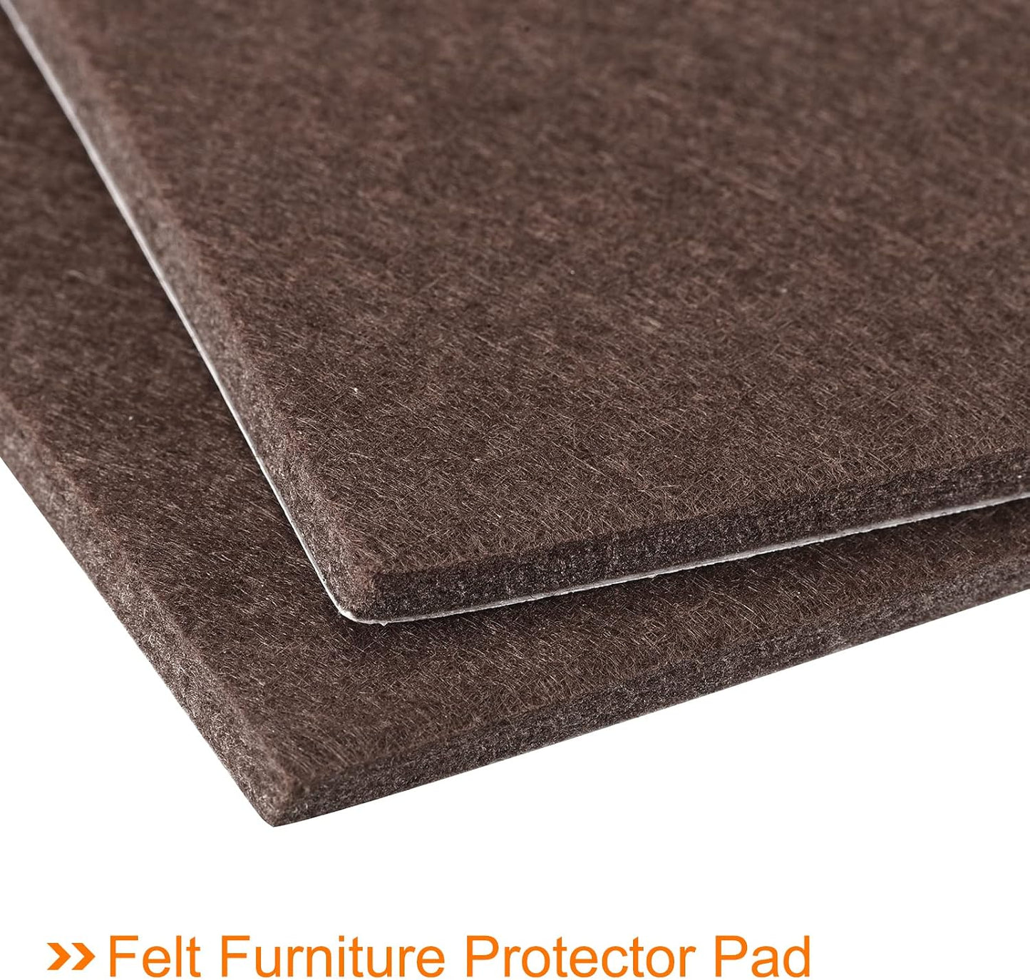 uxcell Felt Furniture Pads, 1.5-inch x 1-inch Self Adhesive Cuttable Anti Scratch Square Floor Protectors for Furniture Legs Hardwood Floor, Brown 16Pcs