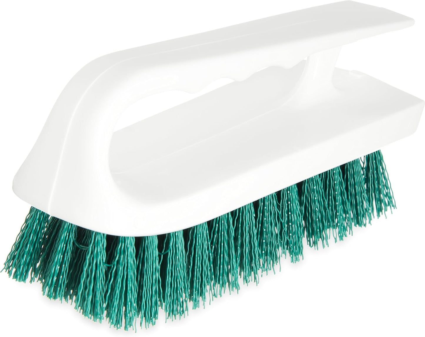 SPARTA Heavy Duty Scrub Brush, Hand Brush with Iron Shape Handle Design for Scrubbing Kitchen Pots and Pans or Bathroom Sink and Shower, 6 Inches, Black, Twin