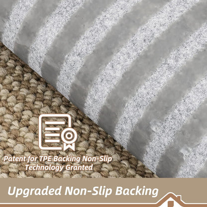 BEQHAUSE Stair Treads for Wooden Steps 28inX9in, Carpet Stair Treads Non Slip Indoor, Machine Washable Stair Runners for Kids Elders and Pets, Carpet for Stair Rugs Mat, TPE Backing, 4pcs, Taupe