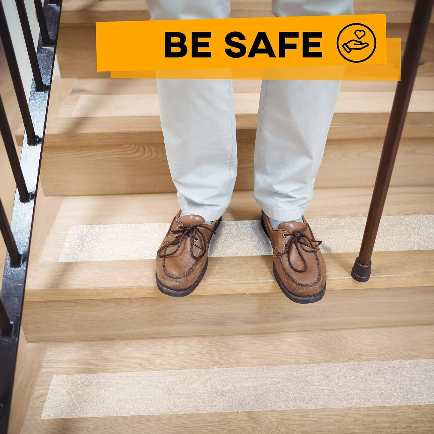 Grip Tape - Heavy Duty Anti Slip Tape for Stairs Outdoor/Indoor Waterproof 4Inch x 35Ft Safety Non Skid Roll for Stair Steps Ramp Traction Tread Staircases Grips Adhesive Non Slip Strips Walk Black